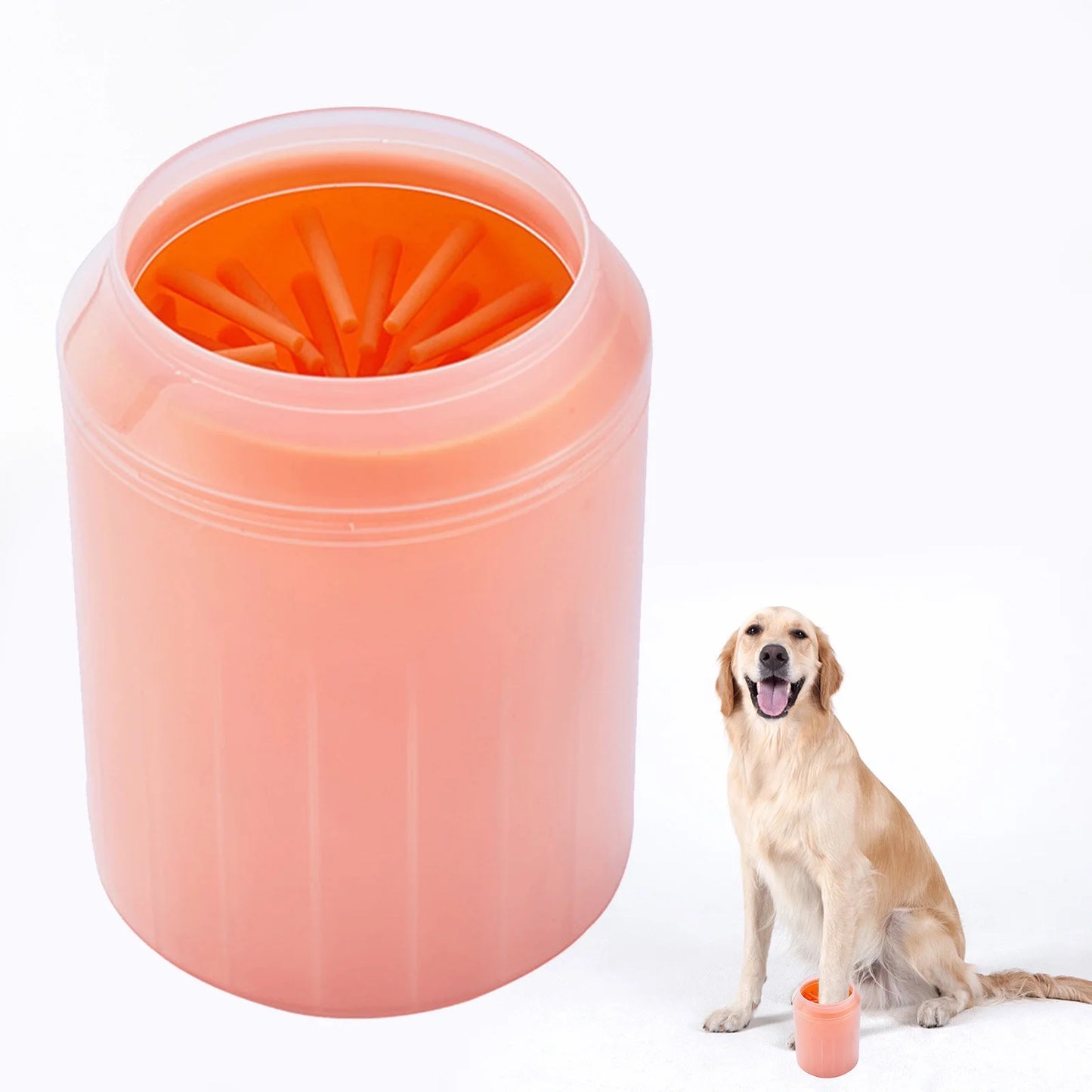 Pet Dog Foot Washer - Portable Paw Cleaner for Dogs Silicone Brush and Cup - Dog Paw Cleaner Cup, Dog Paw Cleaner, Washer, Pet Foot Cleaner for Small Medium Large Breed Dogs/Cats-Large