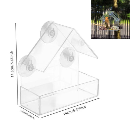 No Mess Bird Feeders Automatic Parrot Feeder Drinker Acrylic Seed Food Container Cage Accessories for Small and Medium Parakeets