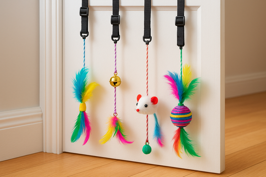 Door Hanging Cat Toys 1 Set Interactive Toy for Cats Plaything