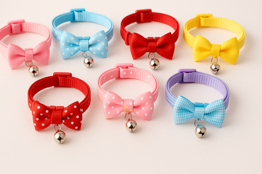 Pet Collars New Pet Bow Bell Collars Cute Cat Collars Pet Supplies Multicolor Adjustable Pet Dressing Tool Pet Accessories