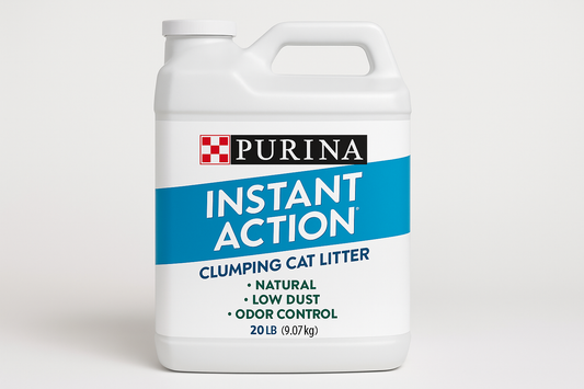 Purina  Instant Action Clumping Cat Litter, Natural, Low Dust, Odor Control, 20 Lb. Jug